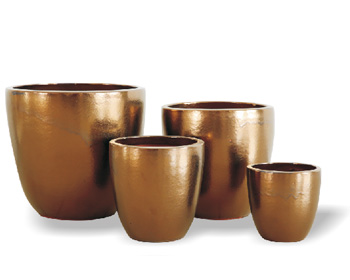 Egg Pot Bronze - Terracotta Pot