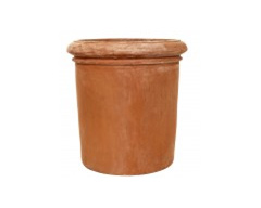Tall Fresco Cylinder  - Terracotta Pot